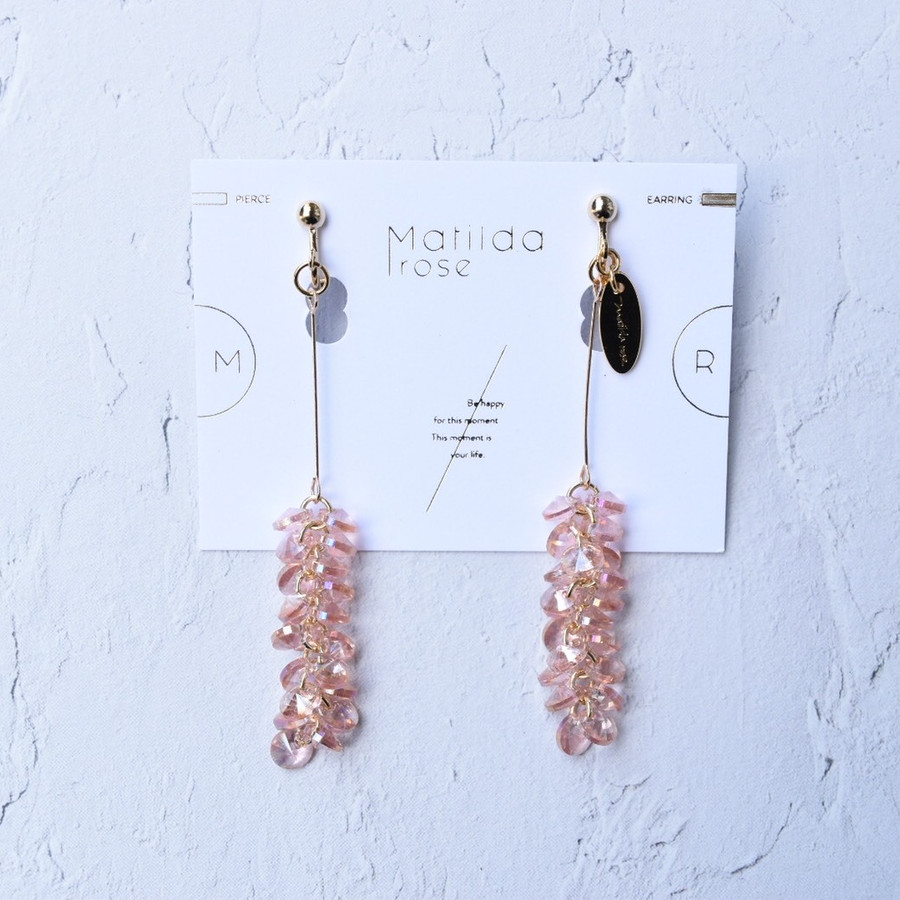 pink glas beads